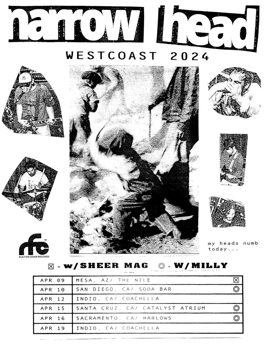 west coast shows in April 🫡