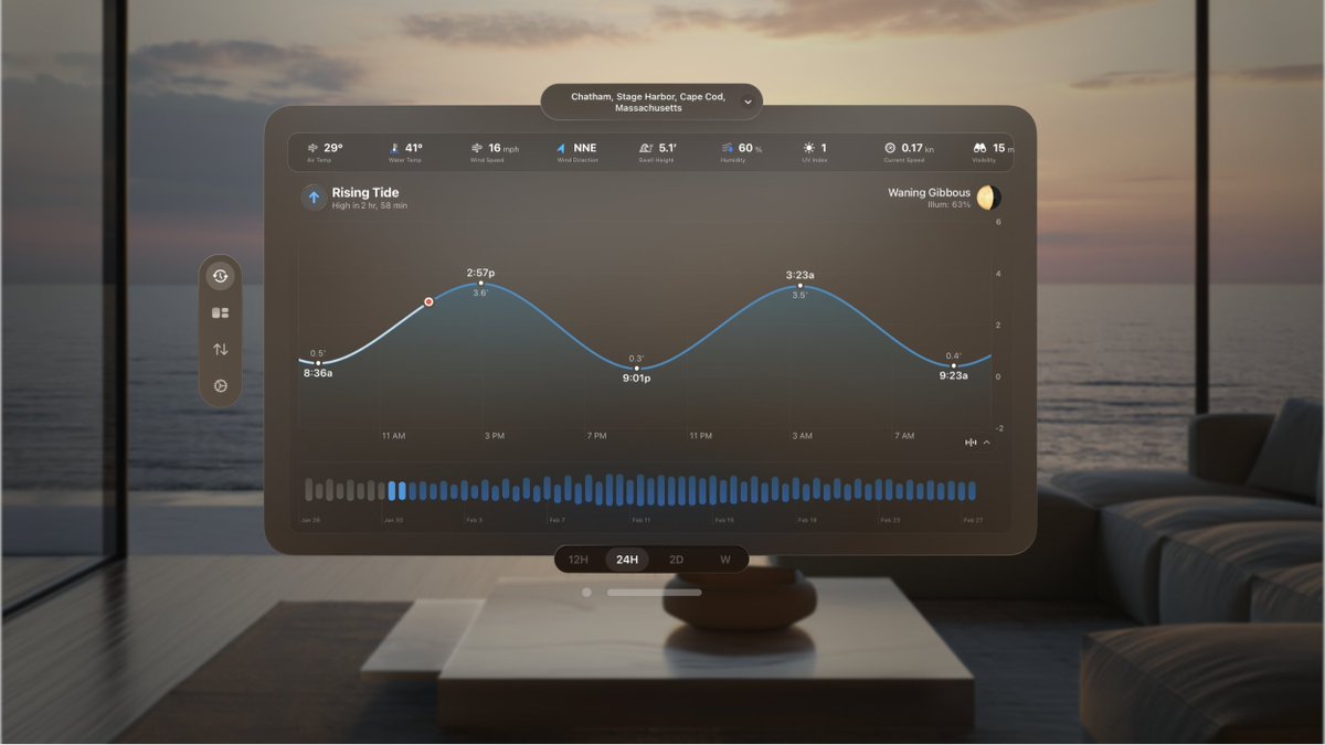 TideGuideApp's tweet image. Hello visionOS 🥽