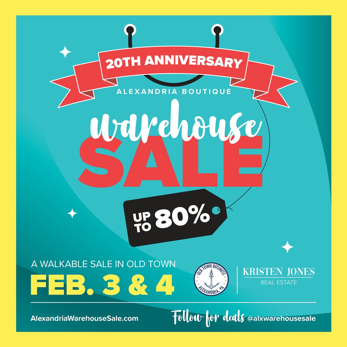 The Alexandria Warehouse Sale is this weekend! Shop big discounts from your favorite boutiques this weekend (February 3-4).