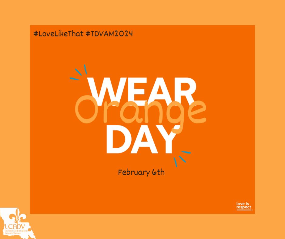 Tomorrow is #WearOrangeDay. Wear Orange Day is an annual effort every TDVAM to raise awareness about dating violence. By sharing pictures on your socials, you’re helping us spread the message that everyone deserves a healthy relationship! #LoveLikeThat #TDVAM24