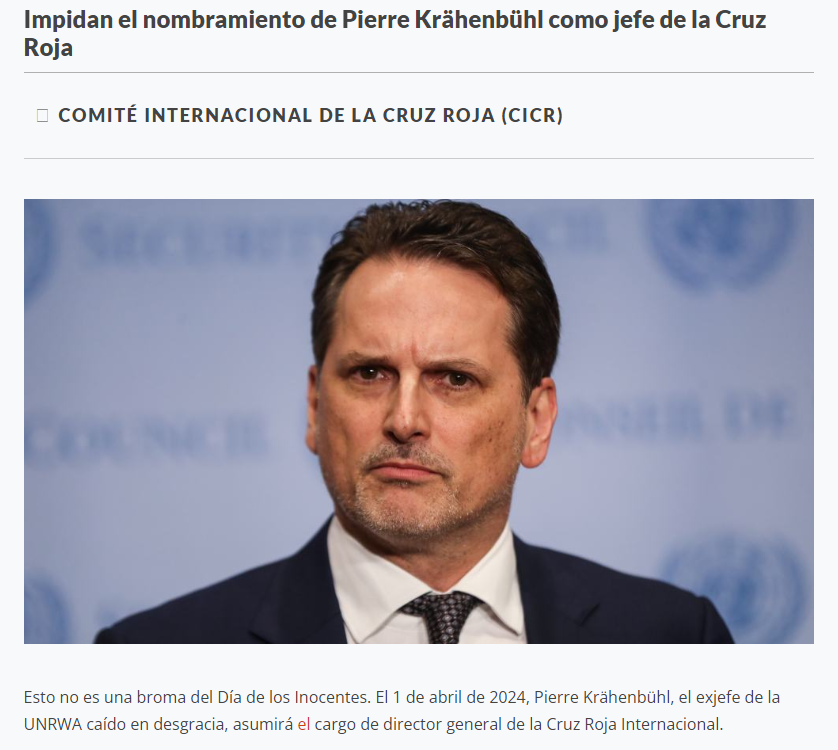 ACOM_es's tweet photo. De chiringuito en chiringuito, y tiro porque me toca.
Pierre Krähenbühl, el que fuera Director internacional de UNRWA, inmerso en mil polémicas (actuaciones con carácter sexual inapropiadas, nepotismo, represalias, discriminaciones y demás abusos de autoridad), a las que hay sumar las que ya de por sí caracterizan a UNRWA, entre los candidatos a dirigir la Cruz Roja.
La misma Cruz Roja que se ha borrado del mapa para no atender a los secuestrados por los terroristas el 7 de octubre.
https://t.co/eLvTFOQiCS