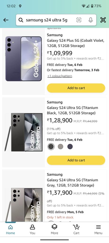ksriki's tweet photo. @GyanTherapy @YouTube Nice comparison and points covered. Can you please cover this in a short or video. Price of S24 ultra for the same specs and color is lesser when compared to S23 ultra variant. Not sure if this is done purposefully so that people buy the newer model. https://t.co/Uz1Fr41qD0