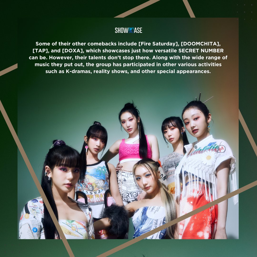 kpopshowkase's tweet photo. #LOCKEY Get to know SECRET NUMBER a little better and all they have accomplished together as a group🙌!

Share some of your favorite things about this group and please look forward in getting to know more about each member😊!

#ShowKase #KPOP_ShowKase #SECRET_NUMBER #시크릿넘버 https://t.co/hI51ZduQJa