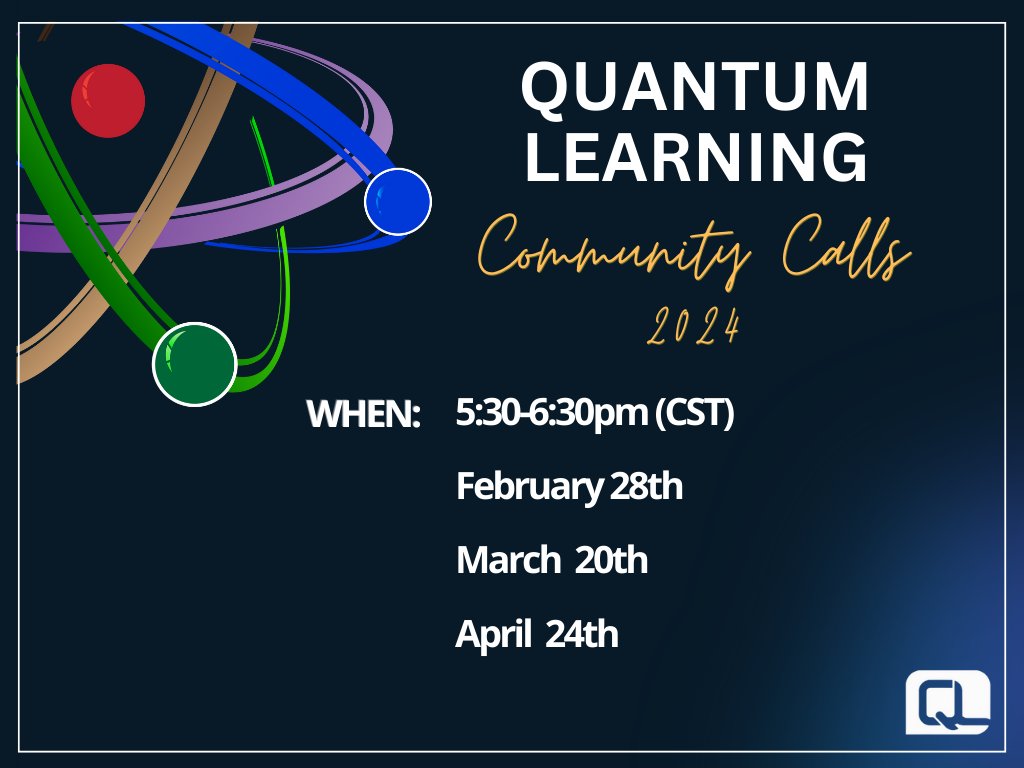 If you are looking for ideas &amp; inspiration for your QL practices, please come join us.  For "Community Call" details, please visit our website quantumlearning.com.  We can't wait to get together!