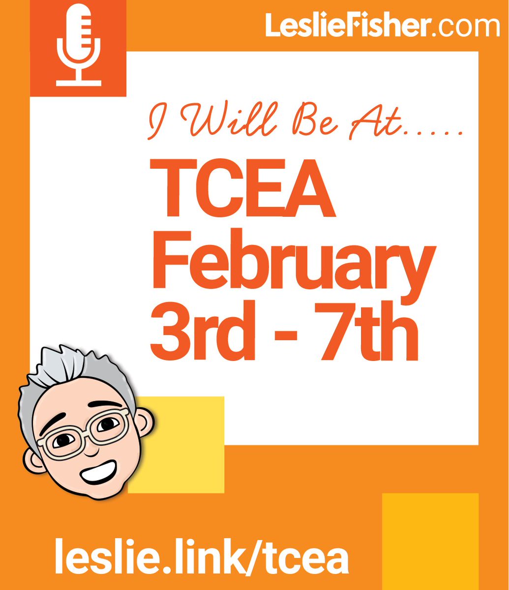 Excited to be part of #TCEA24 Sessions, Meet and Greets, Power Hours and who knows what else! You can find my entire schedule at leslie.link/tcea which includes favorite topics and deep dives with @Seesaw @screenpalapp @BookCreatorApp @mergeedu and @curipodofficial