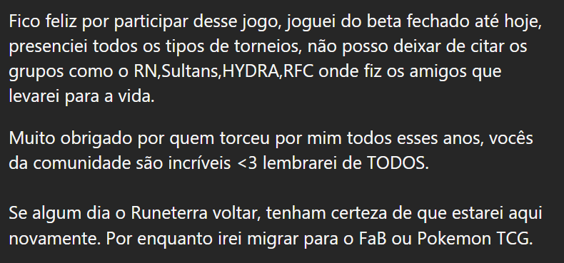 Tomara que essa hibernação não dure por muito tempo