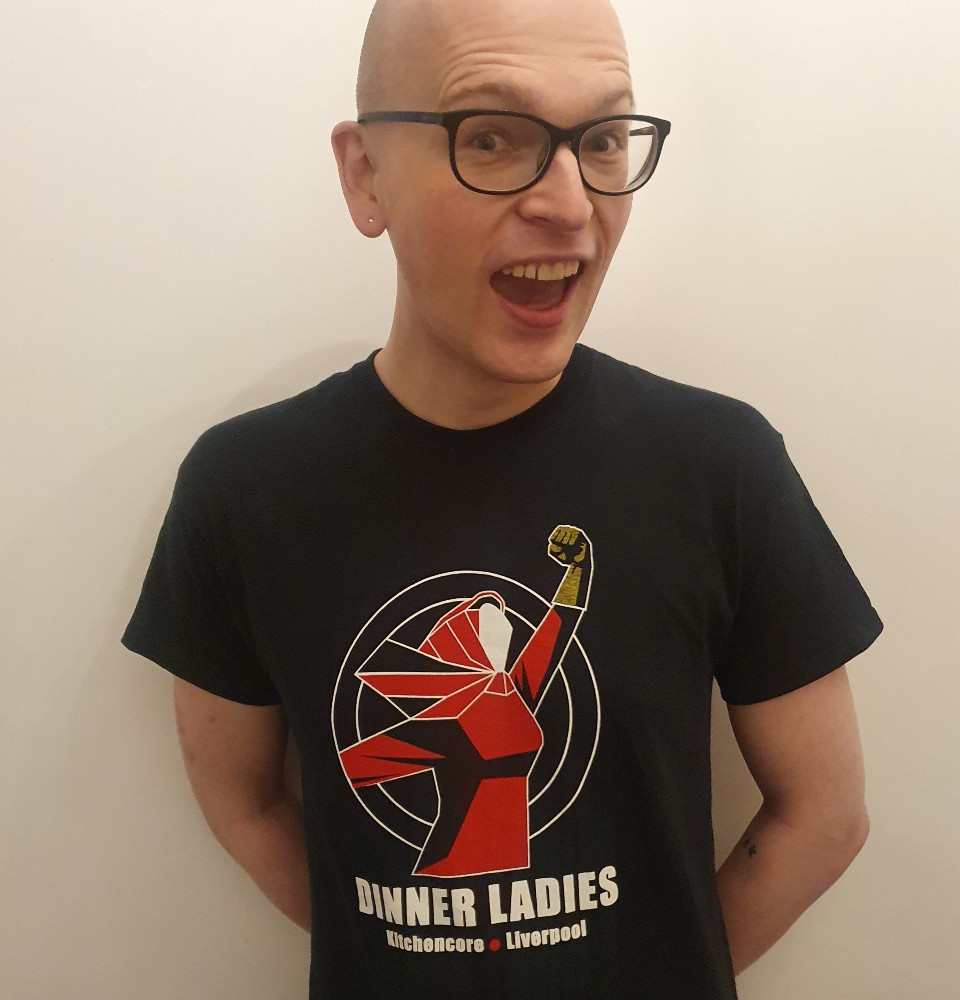 Friday 2 February is Bandcamp Friday and we have new stocks of our popular DEAD'S NOT PUNK SHIRT & LOGO SHIRT in Skinny, S, M, L, XL & 2XL (As modeled by Cantina Turner) Get them here: …enthamandthedinnerladies.bandcamp.com/merch