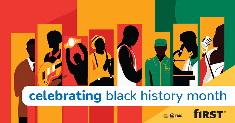 Today marks the beginning of Black History Month. Join us in recognizing and celebrating the contributions of African Americans to the Nation’s culture, not just today, but everyday. 

bankatfirst.com
#bankatfirst #blackhistorymonth
---
First Financial Bank. Member FDIC.
