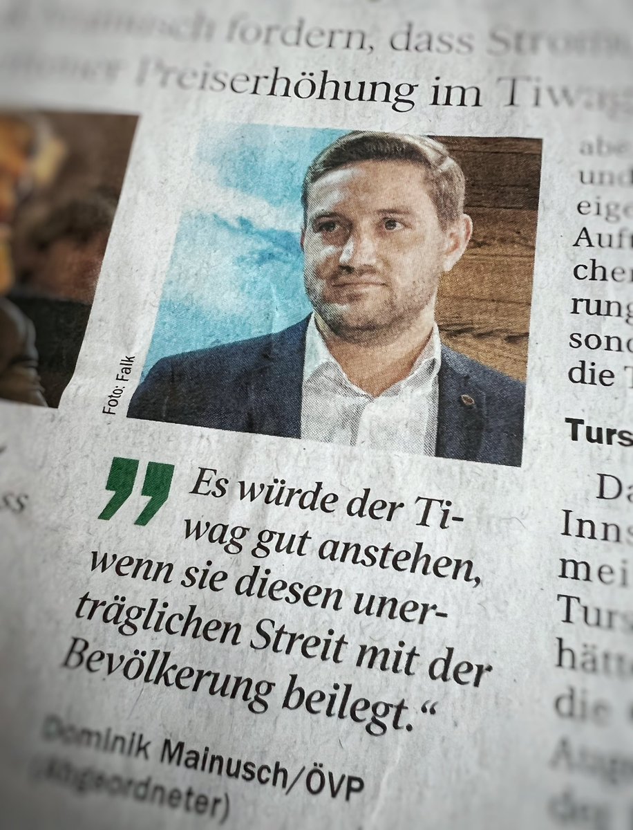 DominikMainusch's tweet photo. Gericht hat entschieden, dass Preiserhöhungen 2022 gegen KSchG verstoßen. 
Bedauerlich, dass es überhaupt dazu kommen muss, dass ein Richterspruch entscheidet.
• keine Berufung
• gesellschaftlicher Auftrag statt Gewinnmaximierung
• leistbare Energie für Tiroler Bevölkerung https://t.co/OQQi5Cy5rK