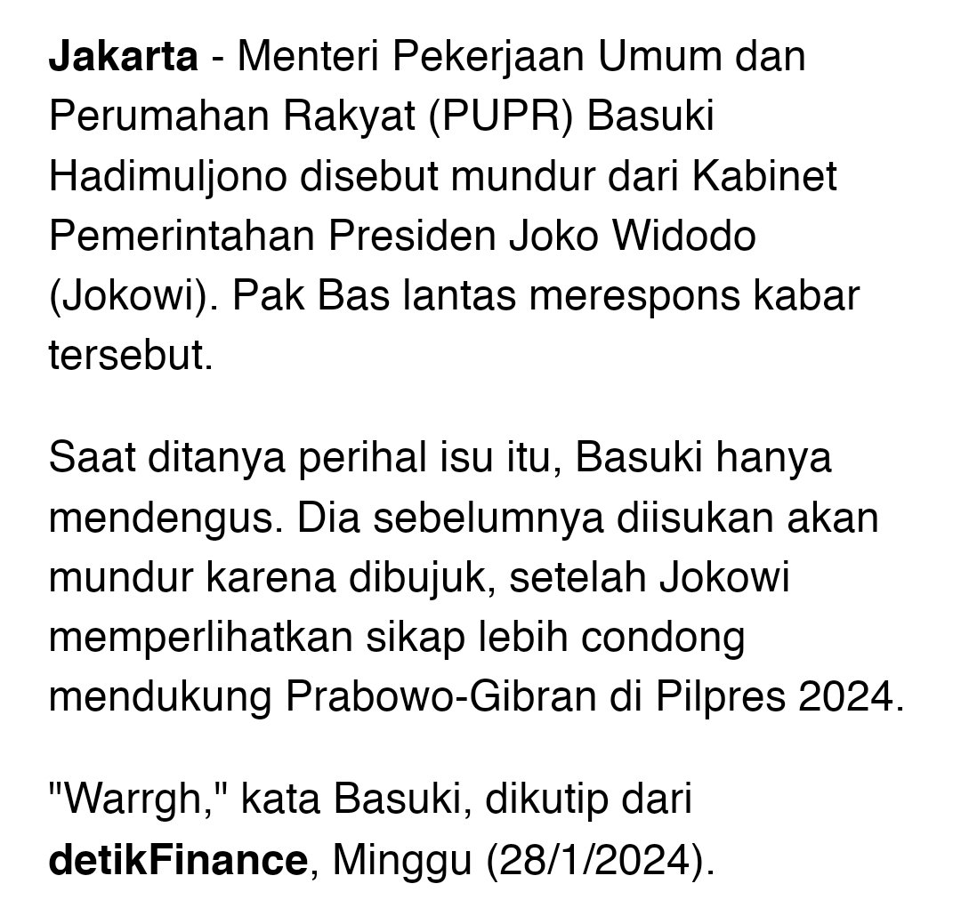 WAPamungkas's tweet photo. "Warrgh," kata Basuki.

Puncak jurnalisma. https://t.co/7RkW0UOozQ