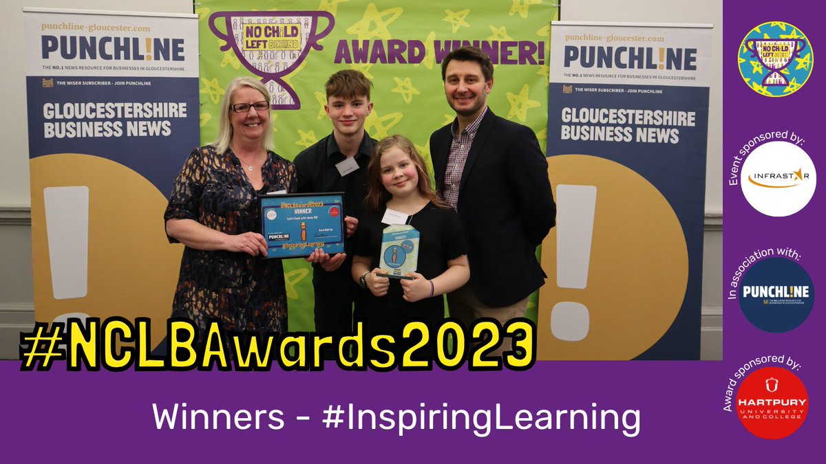 Our #InspiringLearning award goes @cookwithjosie for their hard work to support children and young people to develop a love of learning beyond the classroom. Thank you to @Hartpury for sponsoring this motivational award. #NCLBAwards2023