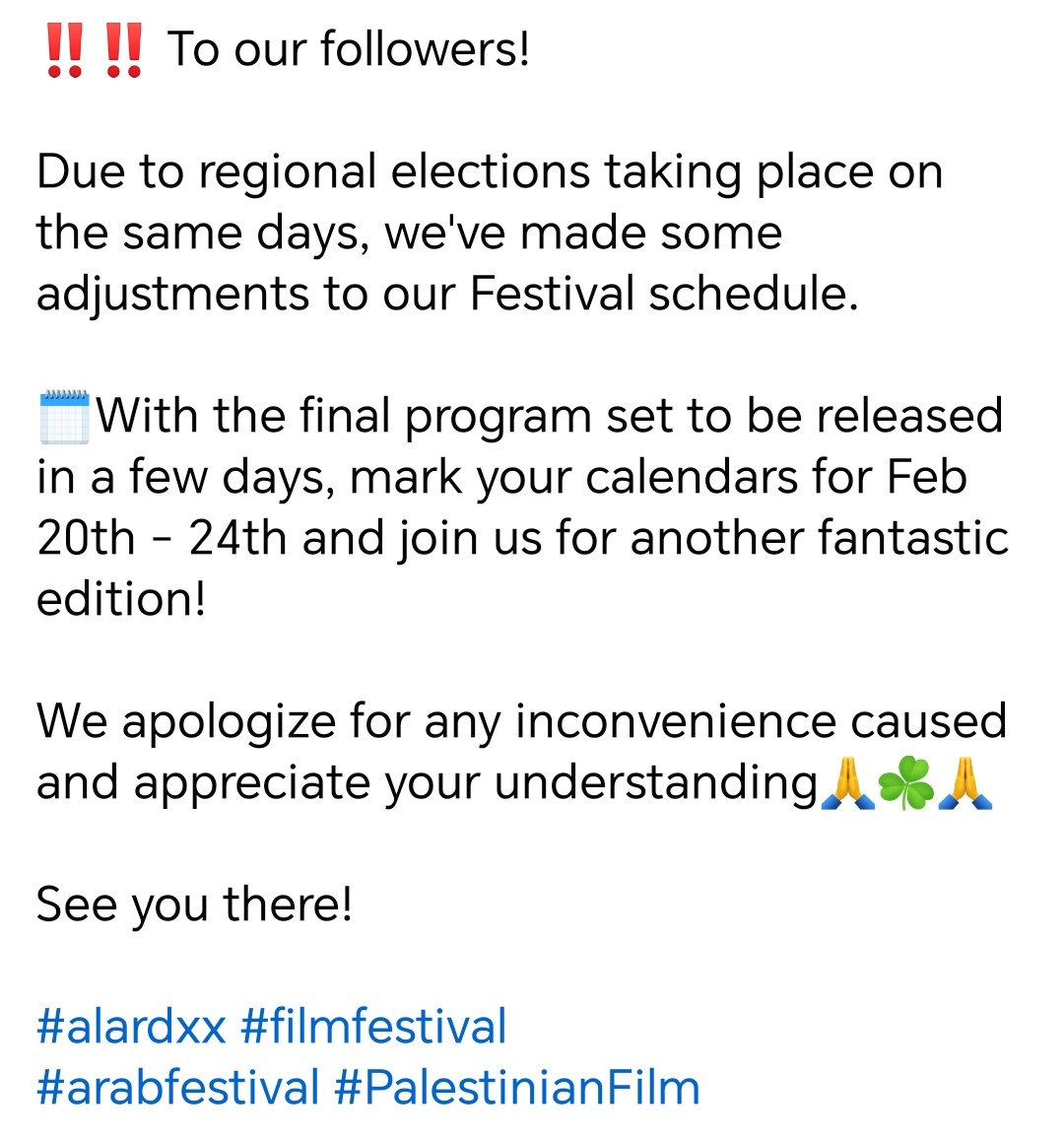 👇👇👇

Important announcement!!!

Don't miss it! 

#AlArdXX