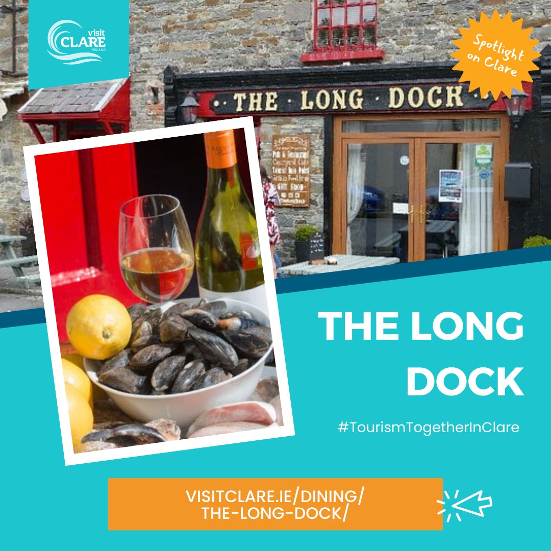 Dine at The Long Dock 💛💙

Located on the Wild Atlantic Way, it’s the perfect location to stop and enjoy lunch. 

visitclare.ie/dining/the-lon…

#VisitClare #makingiteasy #KeepDiscovering #TourismTogetherInClare #TheLongDock <a href="/leocountyclare/">LEO Clare</a>