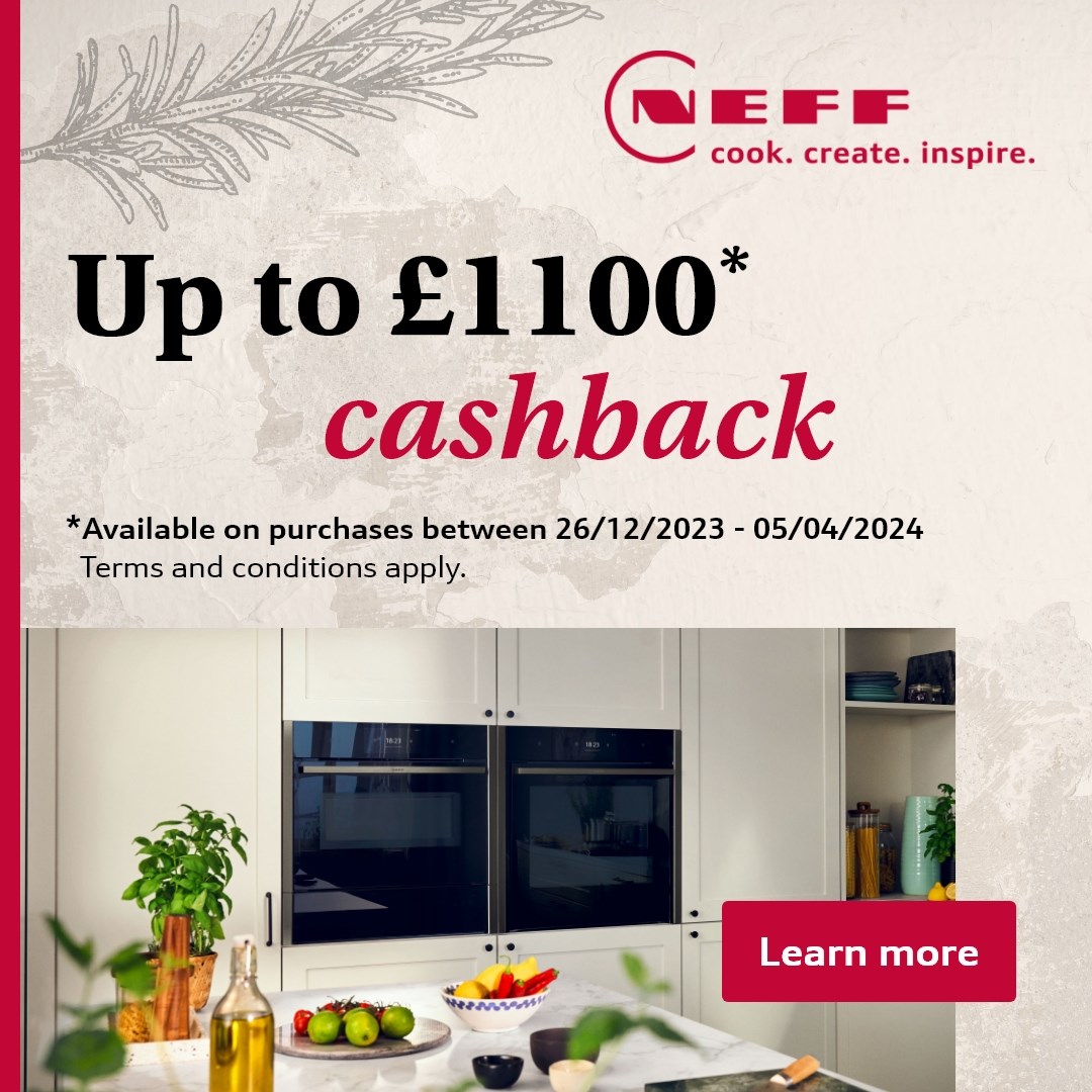 The Winter offers continue with this fantastic cashback offer from NEFF!

With up to £1,100 cashback with select @NEFFHomeUK appliances, it's the best time of year to create your dream kitchen!

#hytal #hytalkitchens #kitchen #kitchendesign #neff #neffpassion #shoplocal