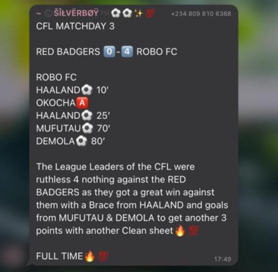 fc__robo's tweet photo. Nothing much to see here, just the BIG BOYS 🟢 doing their things....

DOMINATE ➕️ TEAM PLAY ➕️ CLEAN SHEET = 3 POINTS 👏🔥

The mission is to remain on top of the league @ChampionsFTL 💯

#FCRobo #Robo4Life https://t.co/4zKUucjrwW
