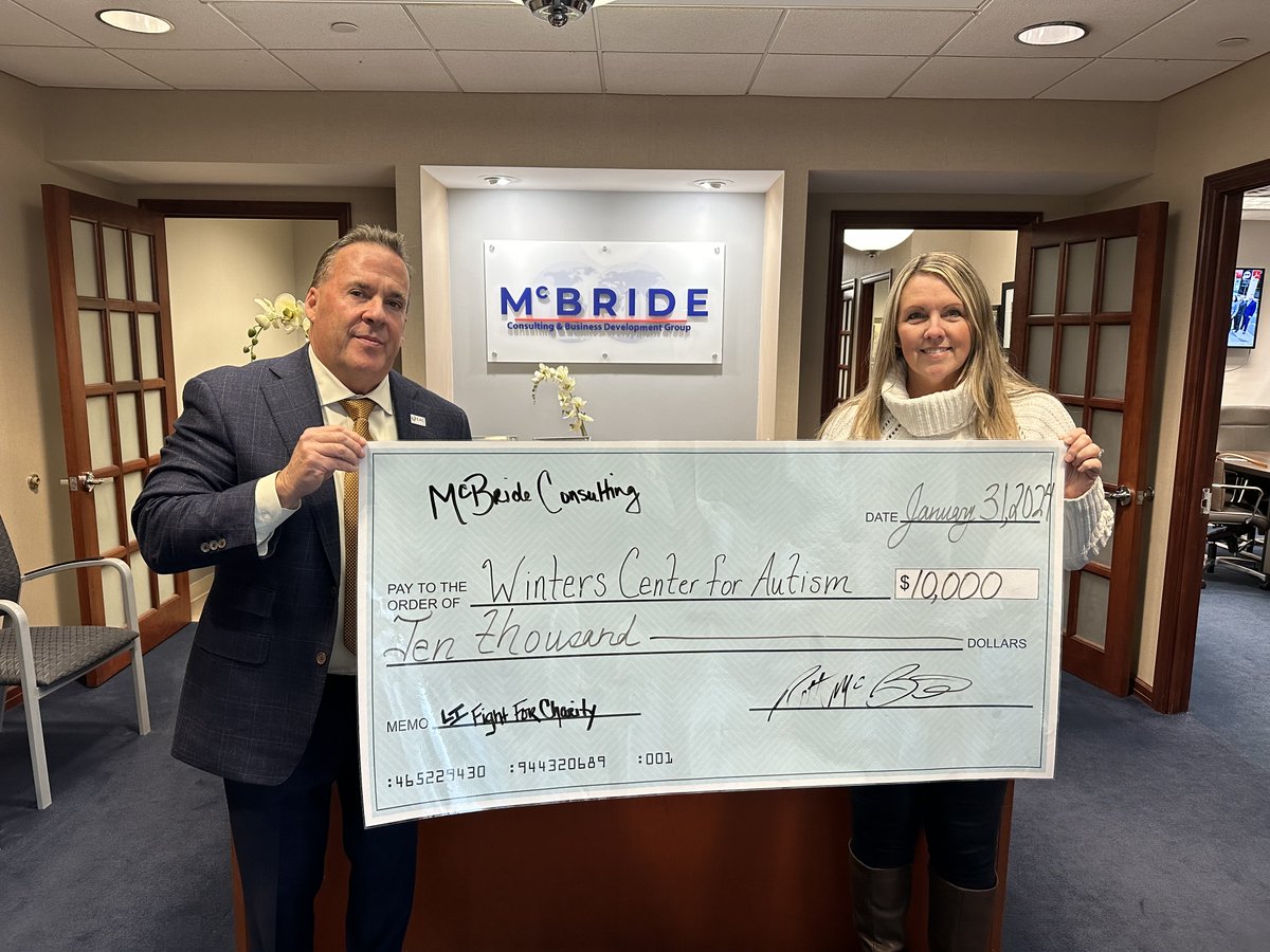 Winters4Autism's tweet photo. This past November, Robert McBride stepped into the ring at the Long Island Fight for Charity, championing the cause for Winters Center for Autism. With great generosity, he contributed $10,000 to support their mission. Grateful for your donation, Robert! #hireforahigherpurpose https://t.co/XZBHRQ79Kc