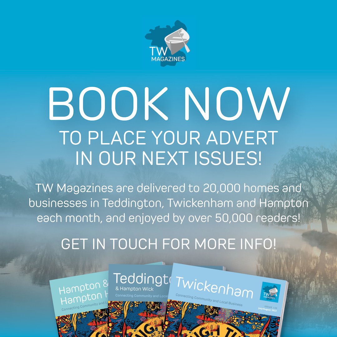 BOOK BY 13th FEBRUARY to see your ad in our MARCH issues! According to a survey by MarketingSherpa, 82% of internet users trust print ads when making a purchase decision – making them the most trusted form of advertising.
#twmagazines #twickenham #teddington #richmond