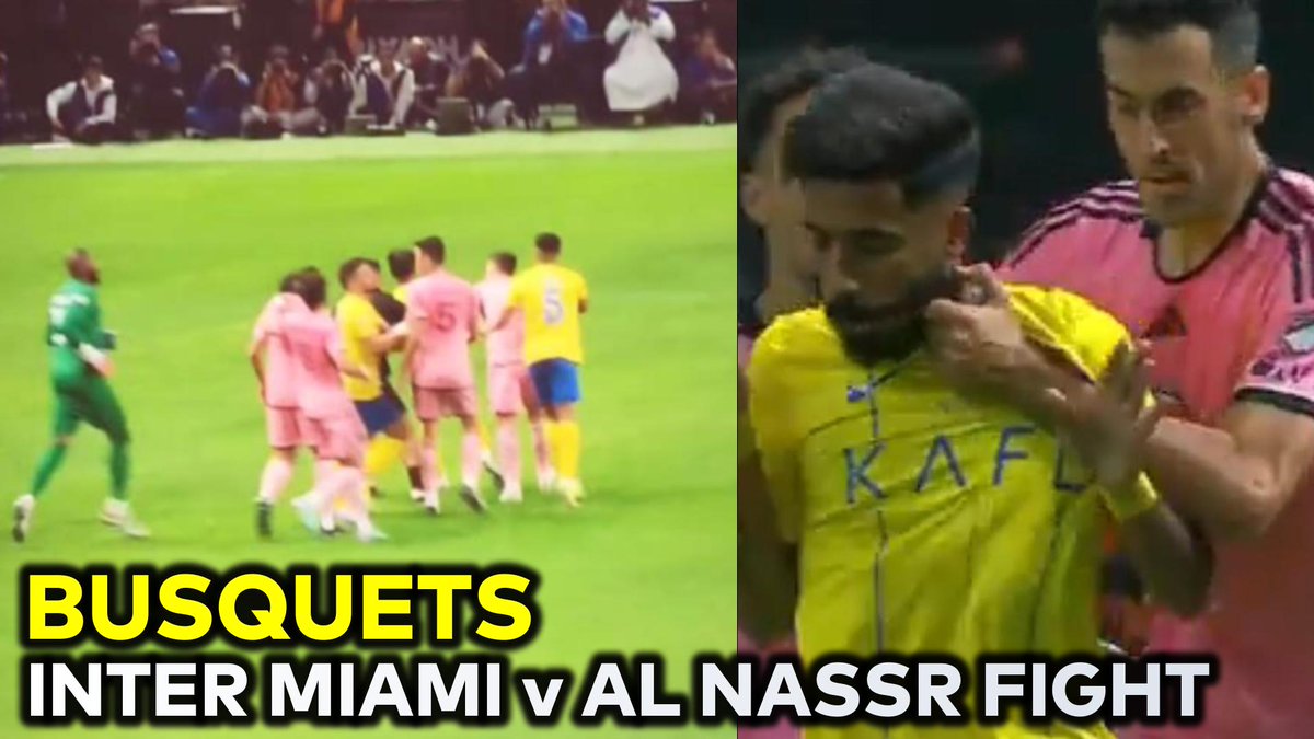 Busquets and Inter Miami vs Al Nassr fight 😱▶️youtu.be/ym8zwTxMQBA

#InterMiamivsalnassr #ALNASSR