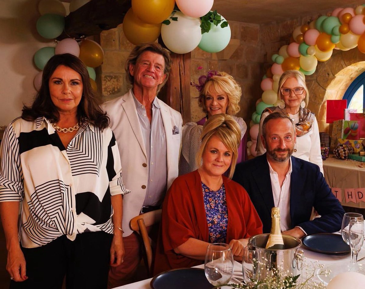 #Blancheads assemble. The penultimate episode of #TheMadameBlancMysteries (for now) is on @channel5_tv at 9 tonight. It’s got a a party, a kidnapping and a little cameo from my one time Benidorm wife Julie Graham. Surround yourself with baked goods, snacks, fluids & fleecy throws