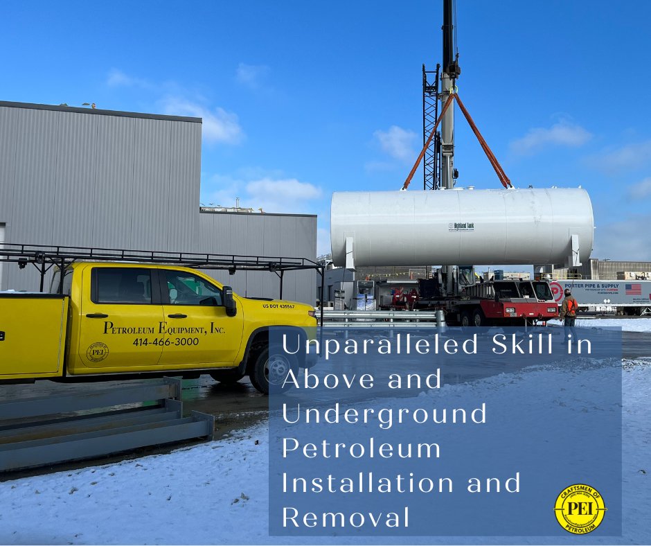 Our team is certified and licensed to install and remove aboveground and underground petroleum and chemical systems in Wisconsin and Illinois. 
Learn more>>>petroleumequipmentinc.com/services/tank-…

#tankinstallation #petroleumtanks #fuelbackup