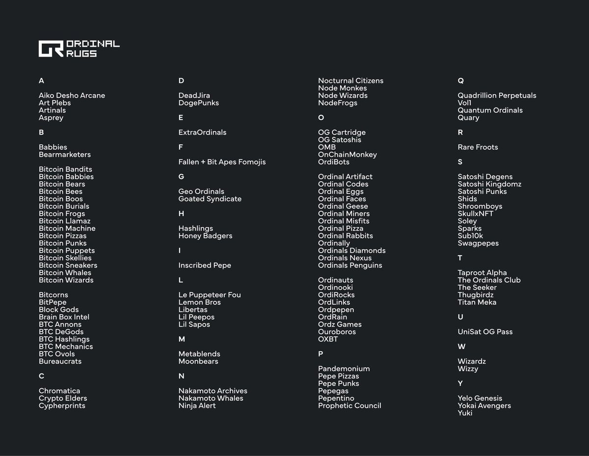 Artinals 🤝 $RUG by @ordinalrugs and <a href="/Saturn_btc/">Saturn</a> 🫡