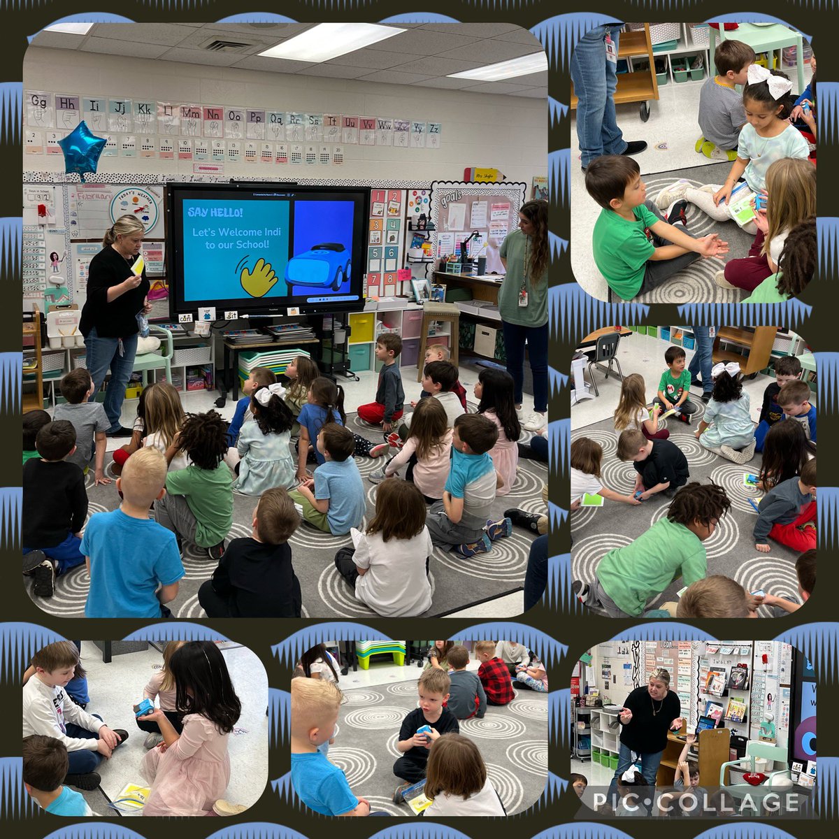 AlgorithmChef's tweet image. I had the best time hanging out with @mrshollar this afternoon as she introduced the @SpheroEdu Indi to one of the amazing @RoundHillES kindergarten classes. Ss made a hypothesis about what each color would make the robot do and then tested their predictions. #CSforLCPS