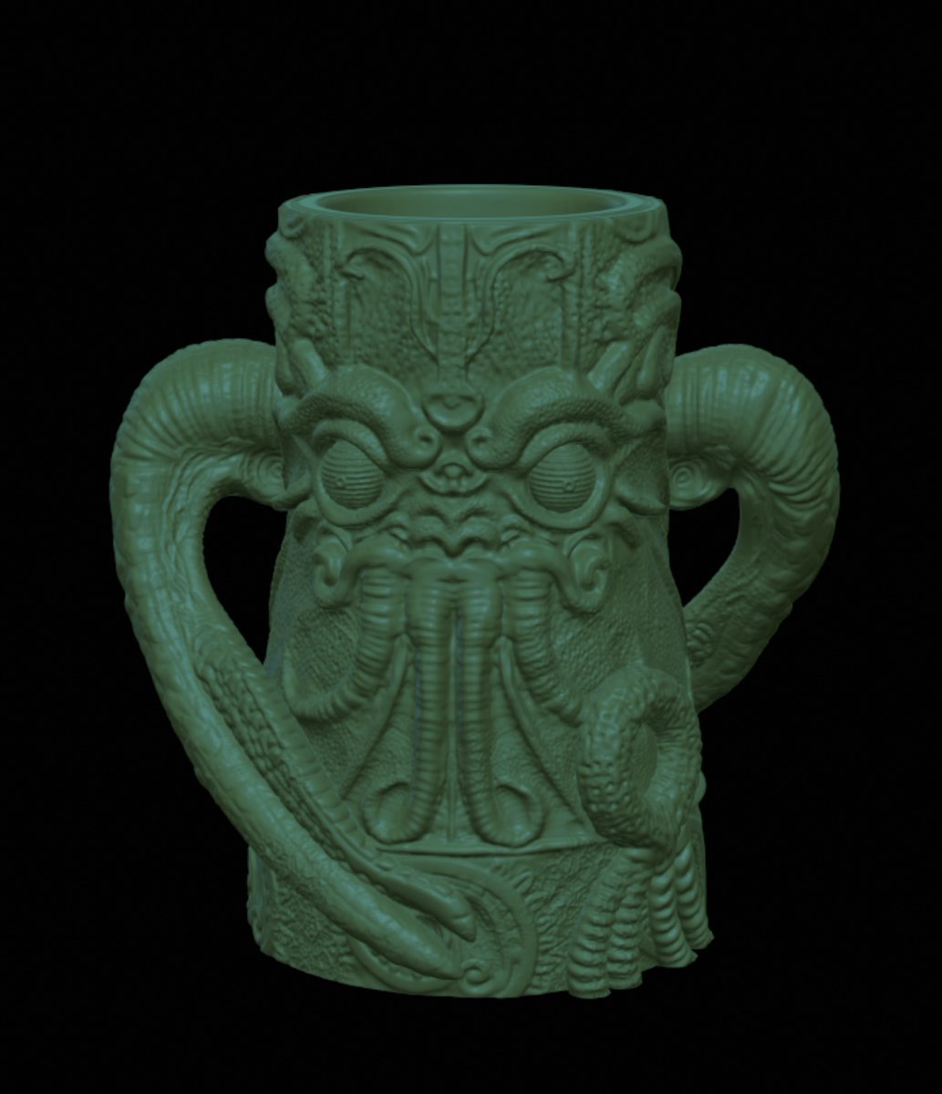 Dive into Lovecraft's fiction with a unique twist! The Cthulhu Tiki Mug, a creative blend of art and practicality. 
Model ~> than.gs/m/1000885 
#3Dprint #Lovecraft #HPLovecraft #tiki #3dprinting #tikimug @Thangs3D thangs.com/designer/Lante…