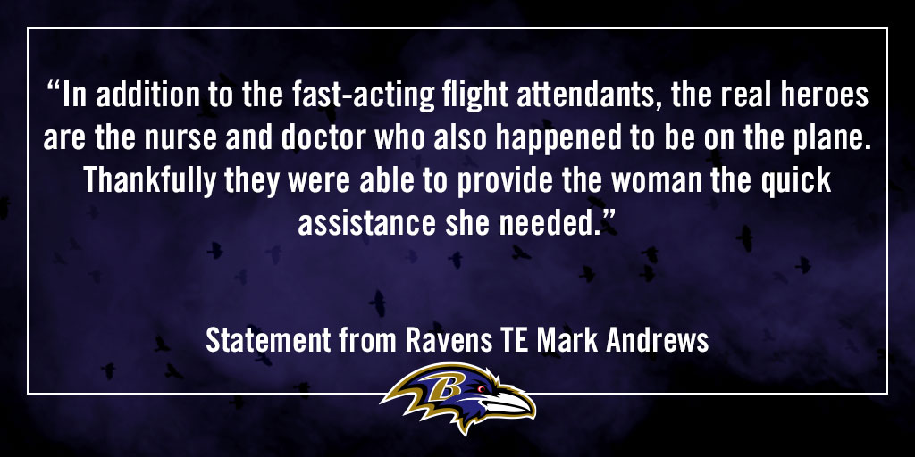 Statement from TE @Mandrews_81.