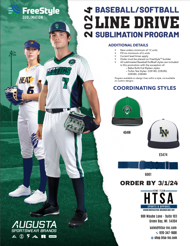 Gear up for spring and summer ball with this limited time promotion from Augusta Sportswear Brands. From now until the end of the month get an additional 15% off our normally discounted prices when you purchase 12 uniforms or more. Contact your sales representative or message us.
