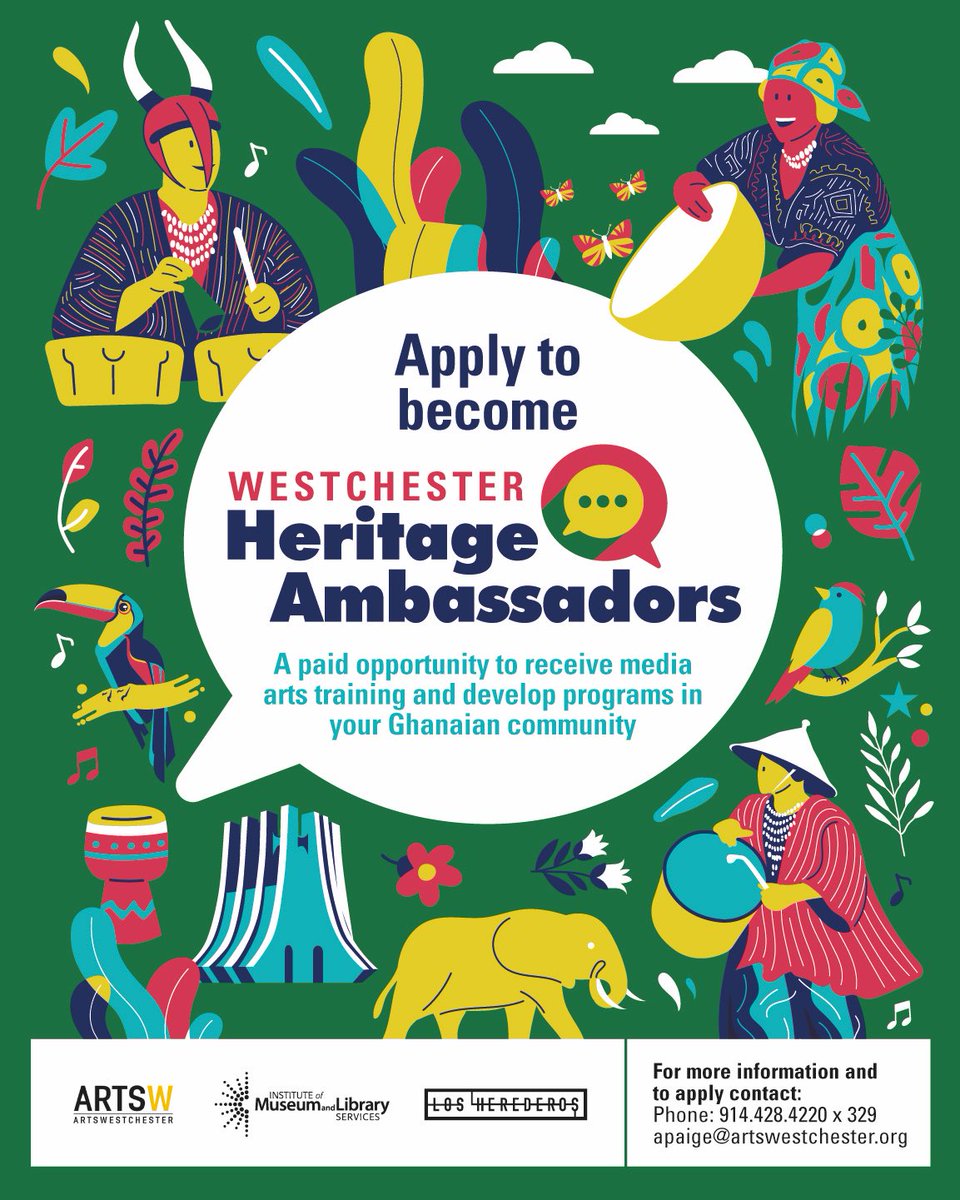 Los Herederos (@losherederosnyc) on Twitter photo Our Westchester Heritage Ambassador outreach is in full swing as we head into February! Together with <a href="/ArtsWestchester/">ArtsWestchester</a>, we will be working with not one, but three different ethnic and cultural communities across Westchester County. #ghana #yonkers #mtvernon #bronx #folklore Our Westchester Heritage Ambassador outreach is in full swing as we head into February! Together with <a href="/ArtsWestchester/">ArtsWestchester</a>, we will be working with not one, but three different ethnic and cultural communities across Westchester County. #ghana #yonkers #mtvernon #bronx #folklore