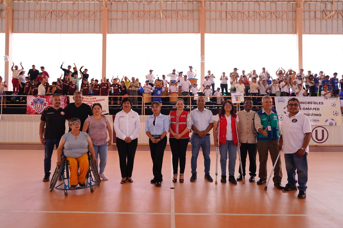 MimpPeru's tweet image. #Conadis | Se inauguró el primer Campeonato Amistoso de Futsal Down con la participación de la viceministra de Poblaciones Vulnerables del MIMP, Matilde Cobeña, junto a la presidenta del Conadis, Sandra Piro, organizado por la Comisión de Inclusión Social y Personas con…