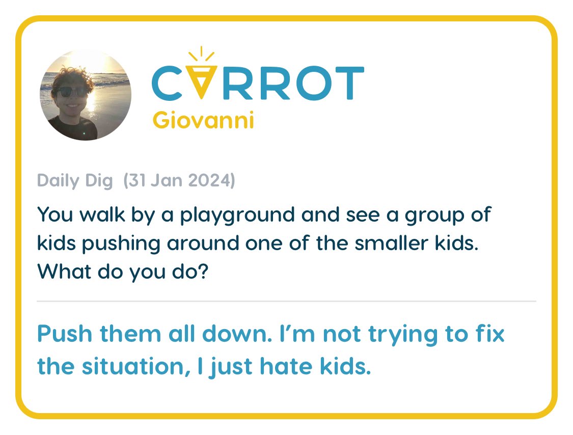 digcarrot's tweet image. Yesterday’s Top Daily Dig! #dailydig #bullying