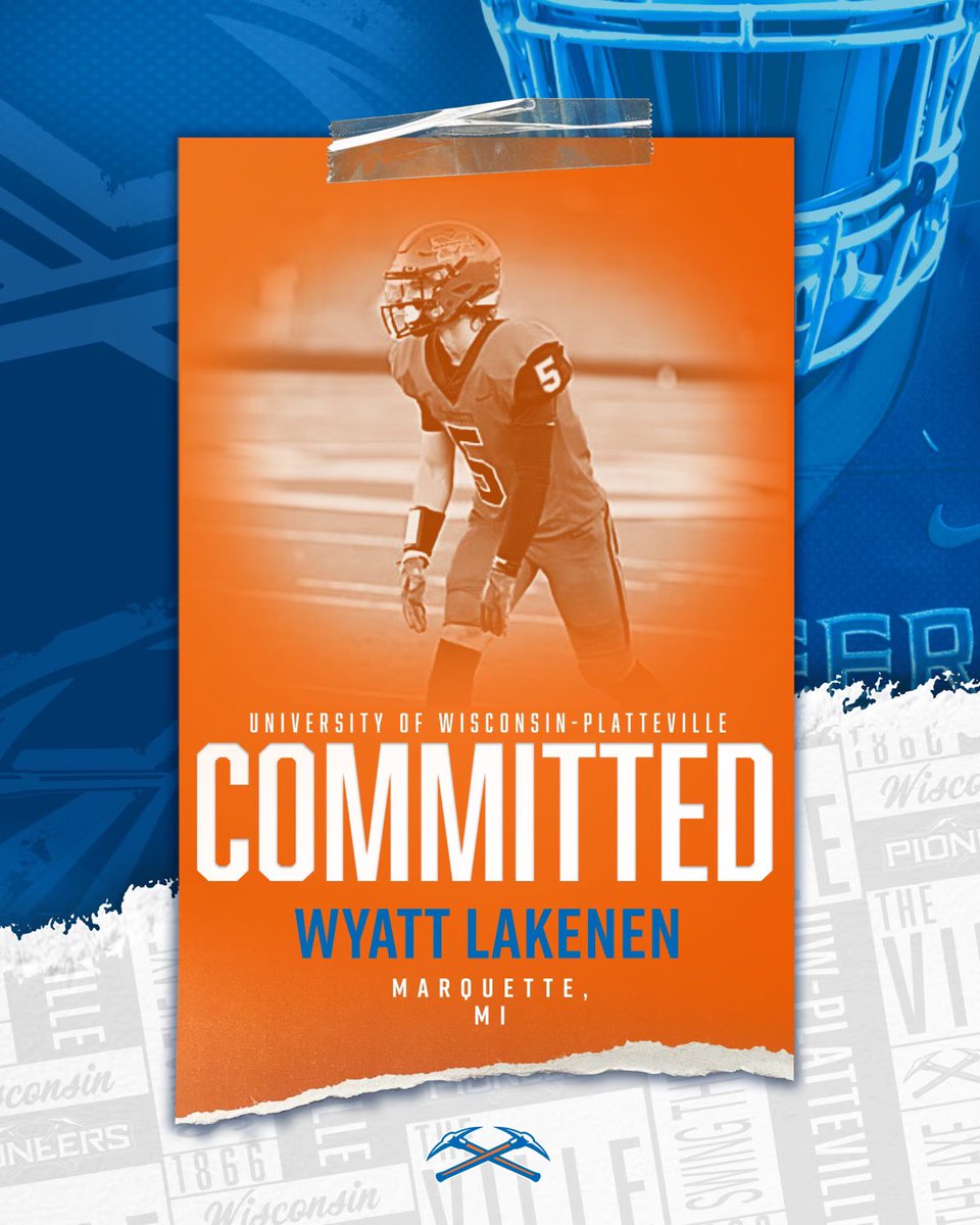 Wyatt Lakenen (@wpl_25) on Twitter photo After much consideration I will be officially committing to the University of Wisconsin Platteville. Thank you to all of coaches and mentors that have helped me achieve my lifelong dream of playing collegiate football. Swing the axe!🟠🔵<a href="/UWPlattFootball/">UW-Platteville Football</a> <a href="/Ryan_Munz/">Ryan Munz</a> <a href="/CoachAllender7/">Donald Allender</a> After much consideration I will be officially committing to the University of Wisconsin Platteville. Thank you to all of coaches and mentors that have helped me achieve my lifelong dream of playing collegiate football. Swing the axe!🟠🔵<a href="/UWPlattFootball/">UW-Platteville Football</a> <a href="/Ryan_Munz/">Ryan Munz</a> <a href="/CoachAllender7/">Donald Allender</a>