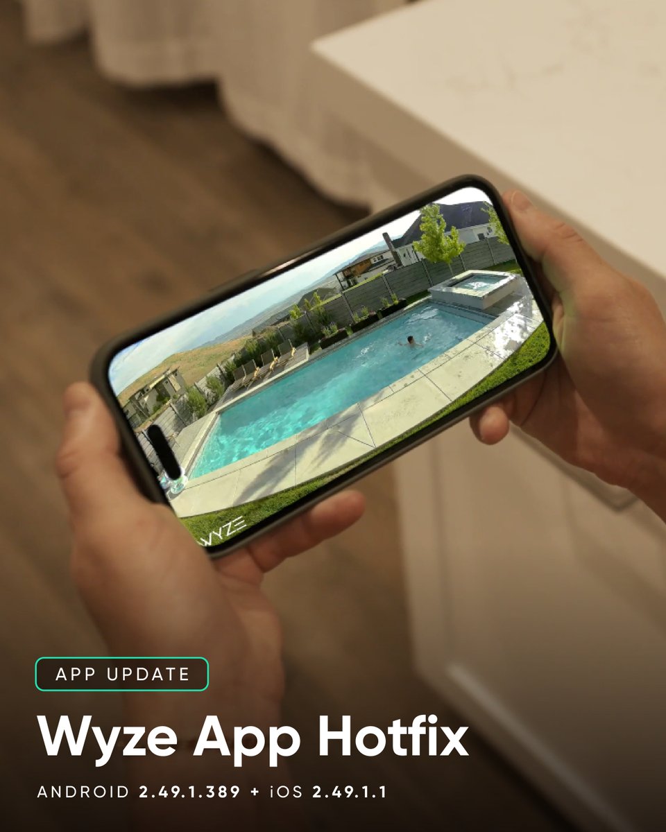 Good morning (or afternoon)! We're releasing Wyze app hotfix 2.49.1.389 for Android and 2.49.1.1 for iOS today. On iOS, we have some dark theme optimizations, and both versions have bug fixes. 🌙 Read our Release Notes: go.wyze.com/releasenotes