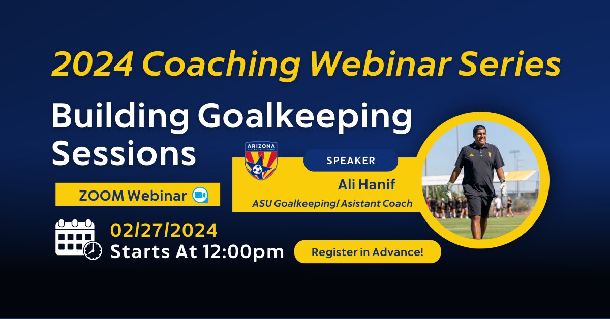 In this webinar Ali Hanif will presenting on ways to build progressive goalkeeping sessions that will meet the needs of goalkeepers of all ages.
us02web.zoom.us/meeting/regist…