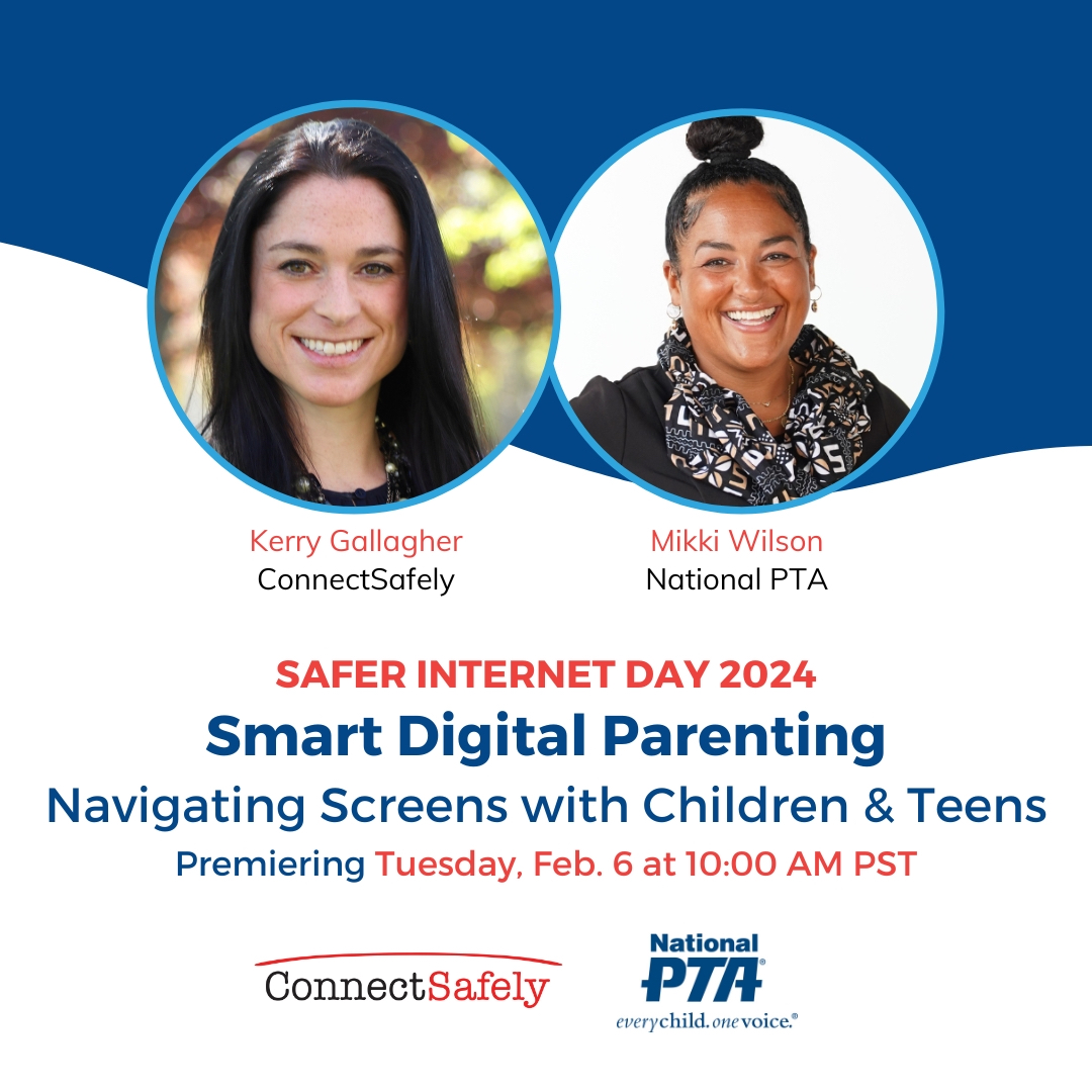 Save the date 🗓️ Join @ConnectSafely for a special webinar in partnership with @NationalPTA on Feb 6. Dive into generative AI and its impact on families, tackling online bullies, and broaching tough topics with kids. Sign up here goo.gle/47VuTeR