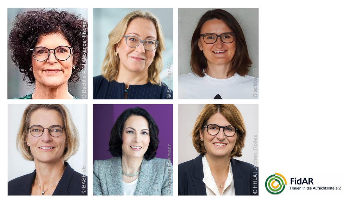 FidAReV's tweet photo. Sechs Frauen verstärken die Vorstände der großen deutschen Unternehmen. Wir gratulieren Antje Leminsky, Birgit Potrafki, Michelle Robertson, Dr. Katja Scharpwinkel, Gina Vargiu-Breuer und Annette Walter sehr herzlich zu ihren neuen Positionen!
#FraueninFührung https://t.co/BRbAYBfHvw