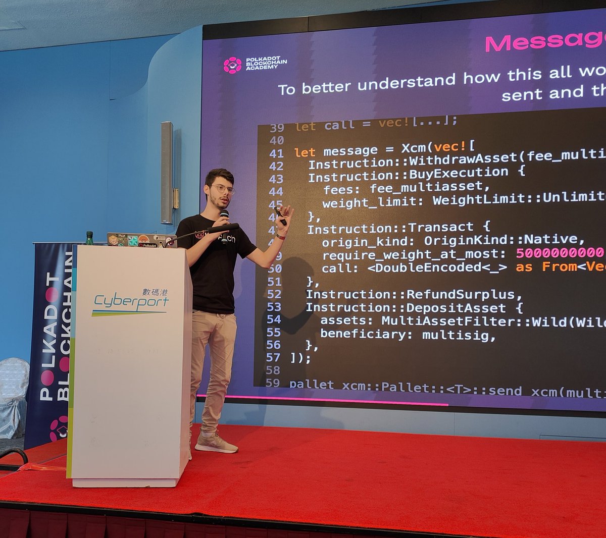 InvArchNetwork's tweet image. InvArch Co-founders @InvArchitect &amp;amp; @TinkerGabe were busy at the #PolkadotBlockchainAcademy - from pitching to some of the biggest VCs in the industry to teaching some of the most advanced XCM concepts to students!

All possible thanks to the incredible @AcademyPolkadot team! 👏