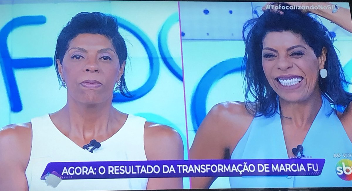 tvfabio's tweet photo. Vejam o antes e depois da Márcia Fu. Curti! #FofocalizandoNoSBT #TeamFu https://t.co/sPSSL04A5q