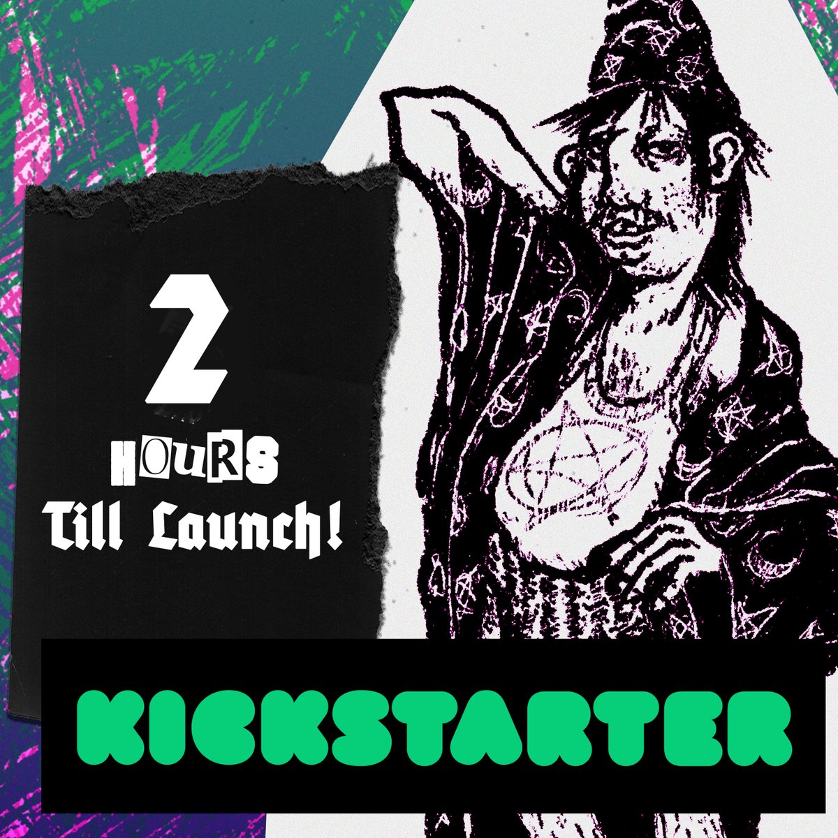 2 hours left till launch. 

Meet Indigo - The Wizard Apprentice. He is ready to meet you in the dung!  😂😂 U ready trooper!?

#ZineQuest 

🔗kck.st/3ukKaZ5