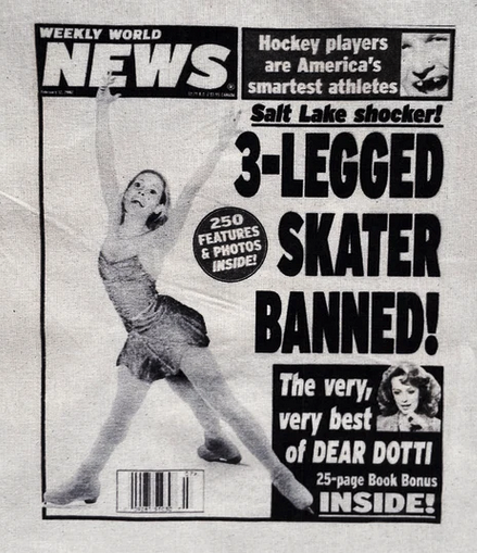 Hold the Olympic Games!!  - this skater does a Triple Axel in her sleep... 😂

and carries her stuff in this smart new <a href="/weeklyworldnews/">WEEKLY WORLD NEWS</a> tote bag!!  

Get one while supplies last here:
hellomerch.com/products/three…  #skating #tripleaxel #triplelutz