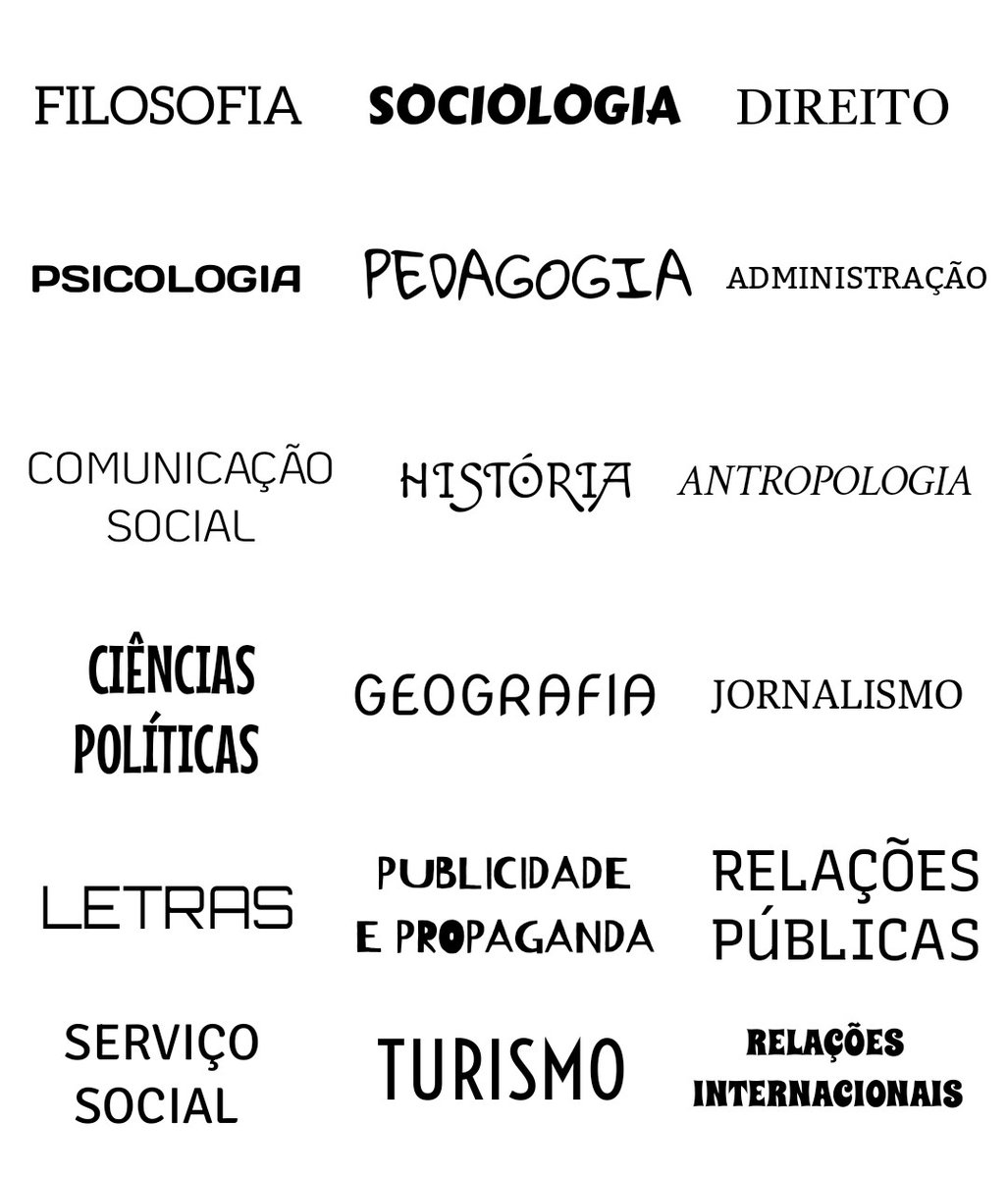 FilosofiaMderna's tweet image. Escolha 5 cursos de humanas