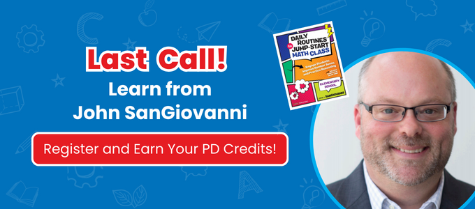 kimjhand2mind's tweet photo. Join us Feb. 6th for an engaging session with author John SanGiovanni!
LIVE ATTENDEES: Enter to win a signed book by John SanGiovanni and a Navigating Numeracy Learning Progressions Centers kit for your classroom!
https://t.co/dEwfFQyaRR https://t.co/YnvRAZ15O9