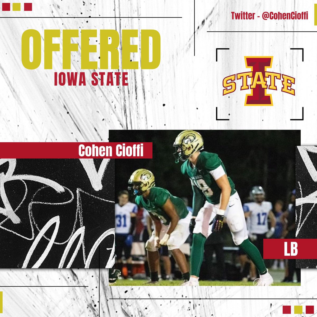 Congratulations to @FIHSFOOTBALL 2026 LB @CohenCioffi for receiving his first offer from @CycloneFB #RecruitTheIsland #SoarHigher