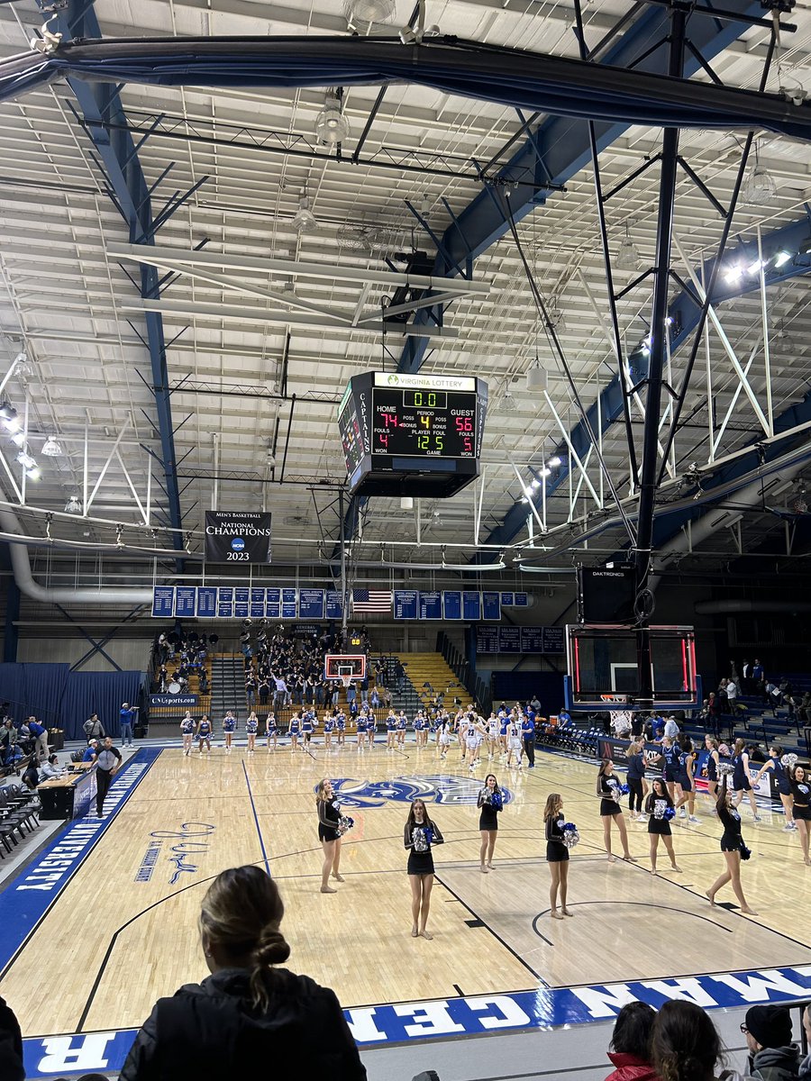 Our players came out to support @cnuwbb for their first code blue game and they showed out with a BIG conference W‼️‼️ Captains take the dub with a final score of 74-56 🏀🔥 #gocaptains⚓️💙