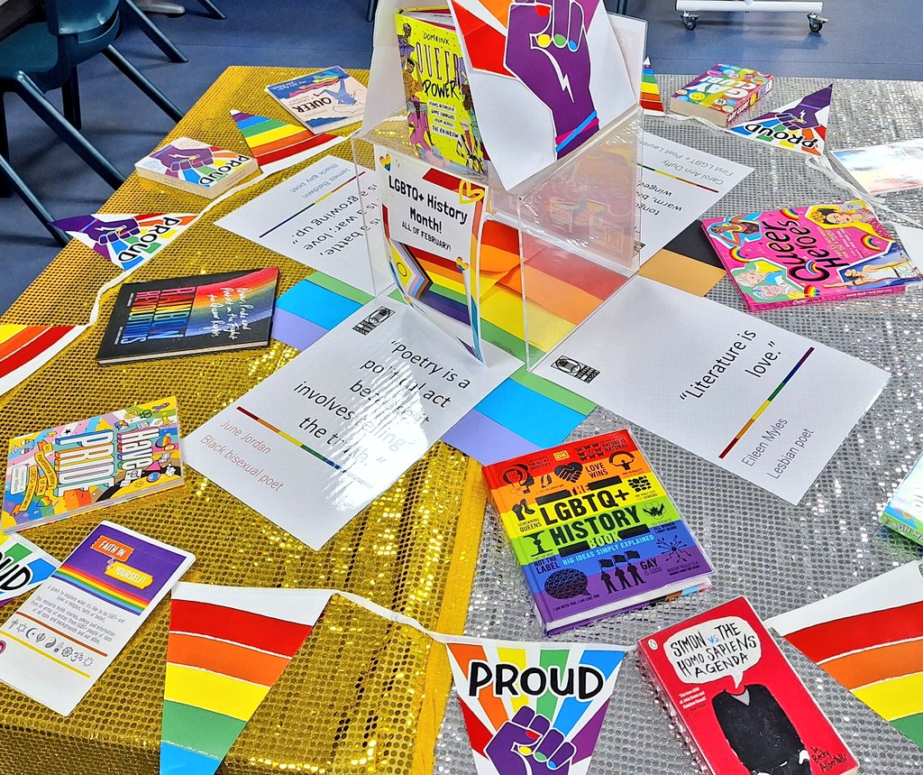FHS_Lib's tweet photo. New book displays for a new month, just a small selection of our many relevant titles for staff & pupils @Forest_HillSch
#ChildrensMentalHealthWeek
#LGBTplusHM #ShelfHelp https://t.co/UGLIs8EXyW