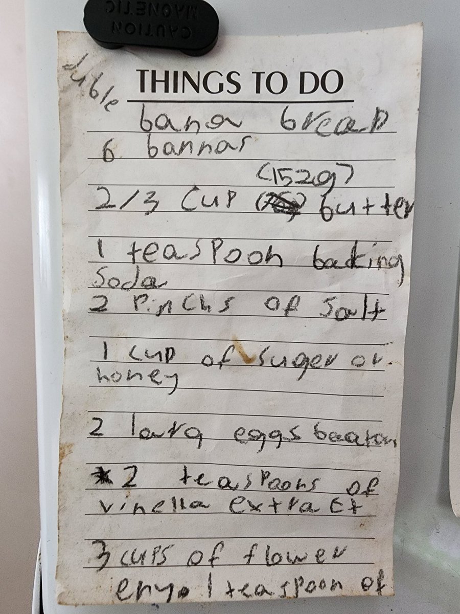 things to do: make bana bread. all you need is some bannas