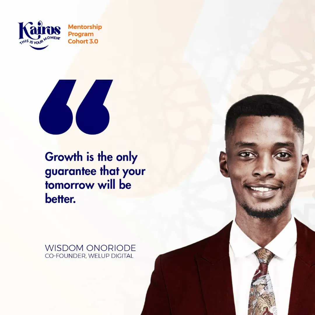 Thekairoshq's tweet photo. Excerpts from Wisdom Onoriode's session at Kairos Mentorship Program 3.0 https://t.co/HKafq6aHxG
