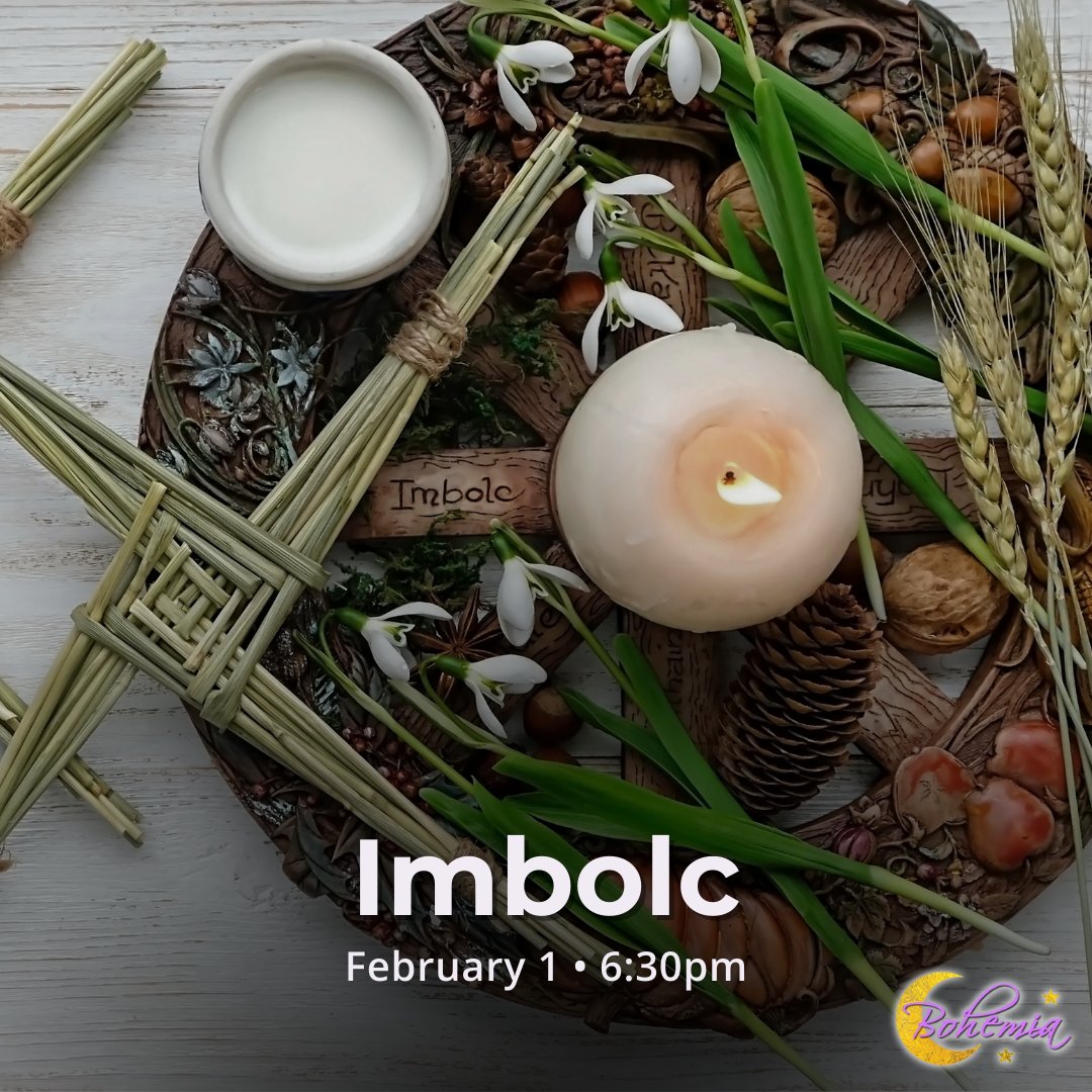 Happy Imbolc! Join us for ritual. Luna Bohemia’s in-house astrologer, Joseph, will lead an Imbolc ritual to celebrate the passing of winter and the coming of spring and honor the goddess Brigid. No experience is required.

👉 lunabohemiashop.com