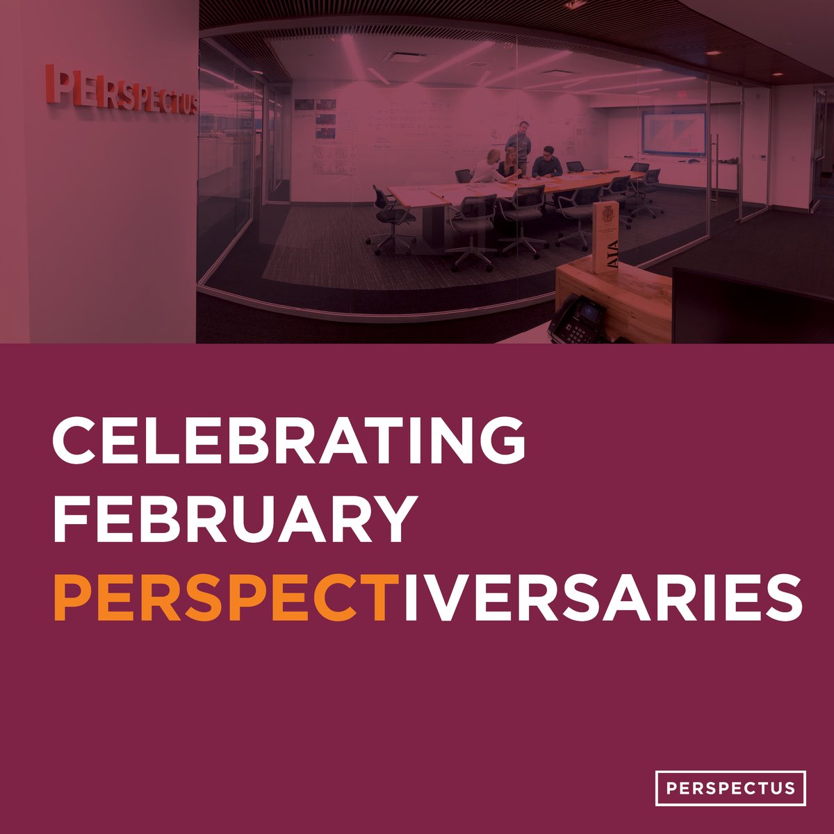 PerspectusArch's tweet image. The month of February we celebrate the work anniversaries of two more exceptional Perspectus team members! Their dedication and talent have played a significant part in our excellence, and we're grateful for their continued contributions. Cheers to Brad and David!